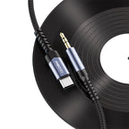 Recci RDS-A27 Type-C to 3.5mm AUX Audio Kablo Gri
