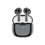 Recci REP-W50 Şeffaf Tasarım Hi-Fi Ses Kaliteli Bluetooth v5.3 Amber Serisi Kulak İçi Kulaklık Siyah