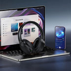Recci REP-W59 Baron Serisi ANC Özellikli FM Destekli Ayarlanabilir Kulak Üstü Bluetooth Kulaklık Siyah