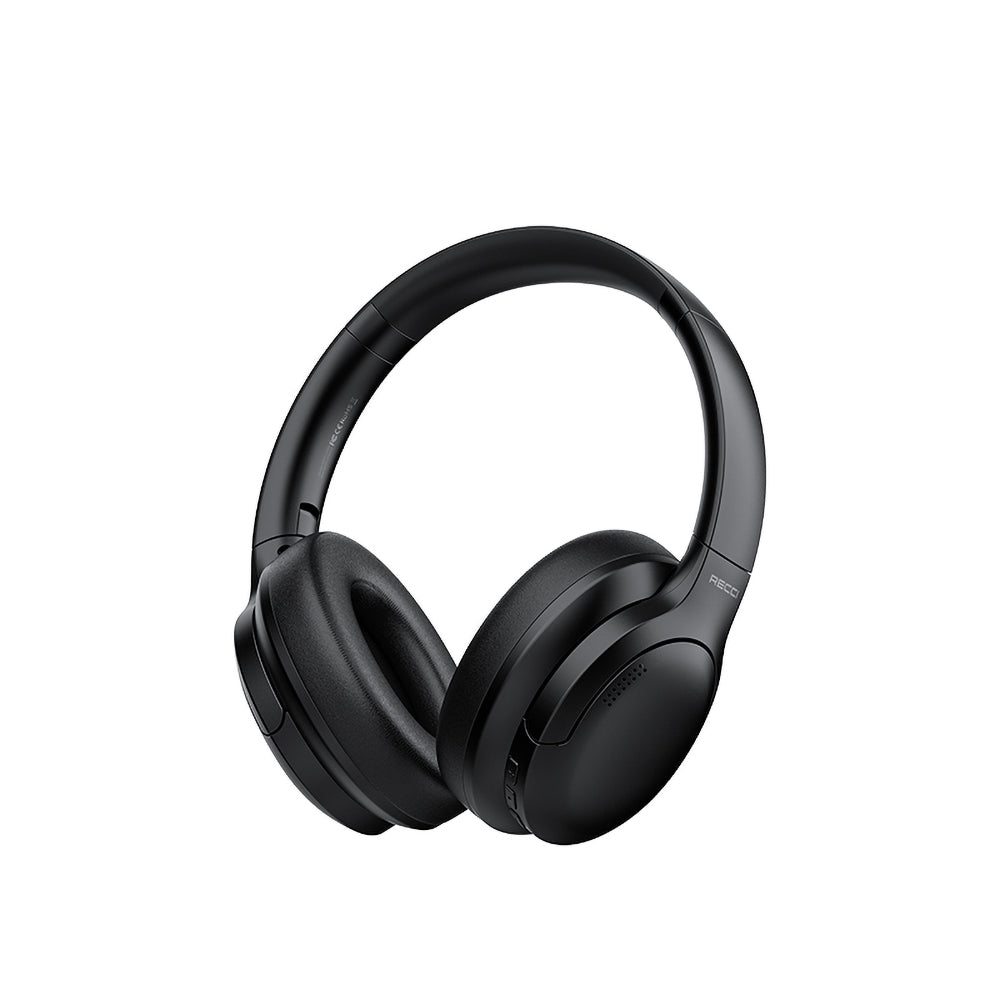 Recci REP-W59 Baron Serisi ANC Özellikli FM Destekli Ayarlanabilir Kulak Üstü Bluetooth Kulaklık Siyah