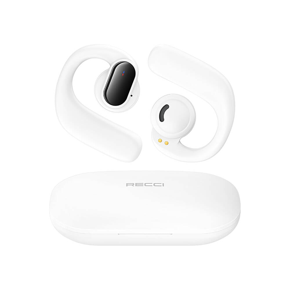 Recci REP-W60 Angel Serisi Dijital LED Göstergeli Hi-Fi Ses Kaliteli TWS Kulak İçi Bluetooth v5.3 Kulaklık Beyaz