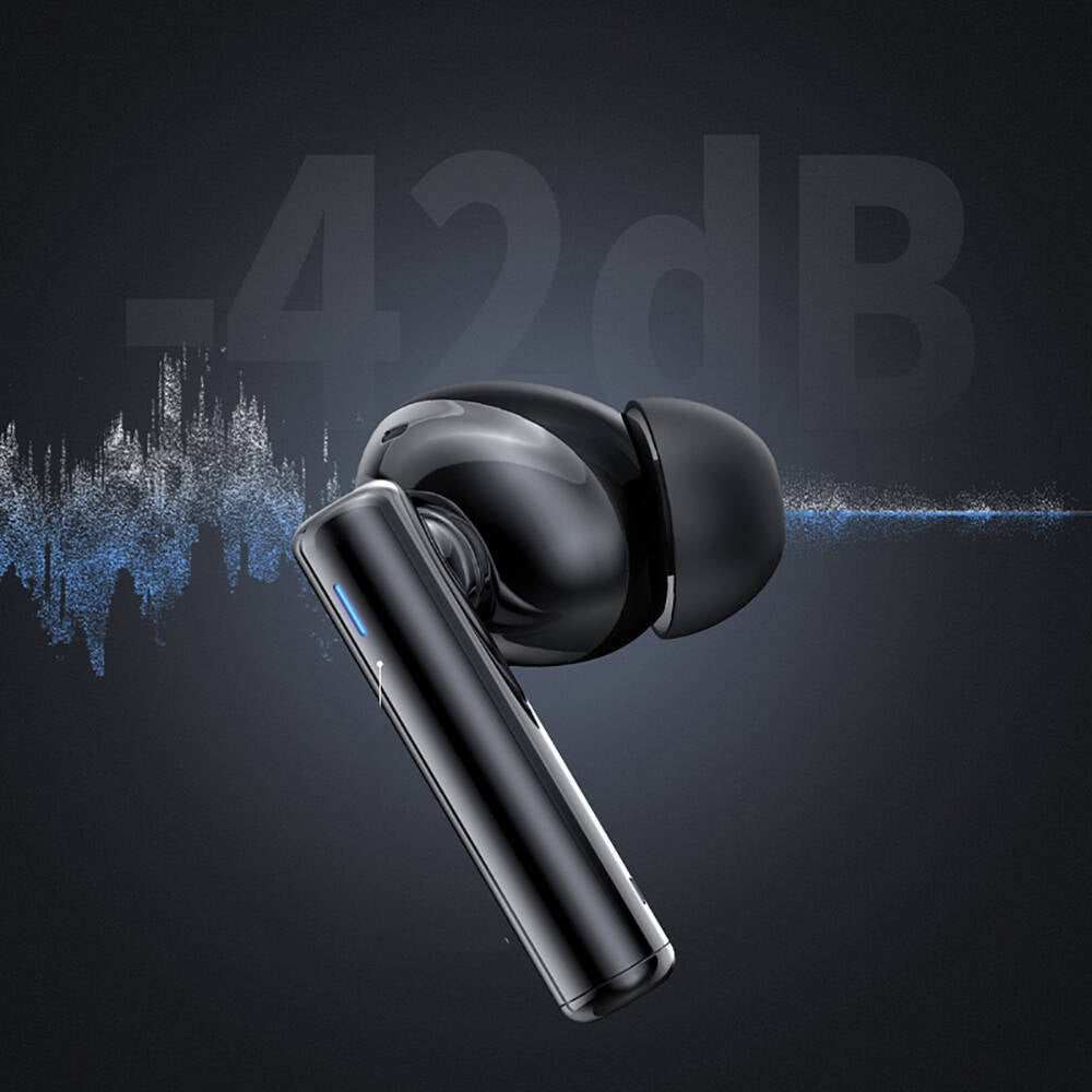 Recci REP-W77 Warrior Serisi ANC Özellikli TWS Kulak İçi Bluetooth v5.3 Kulaklık Siyah