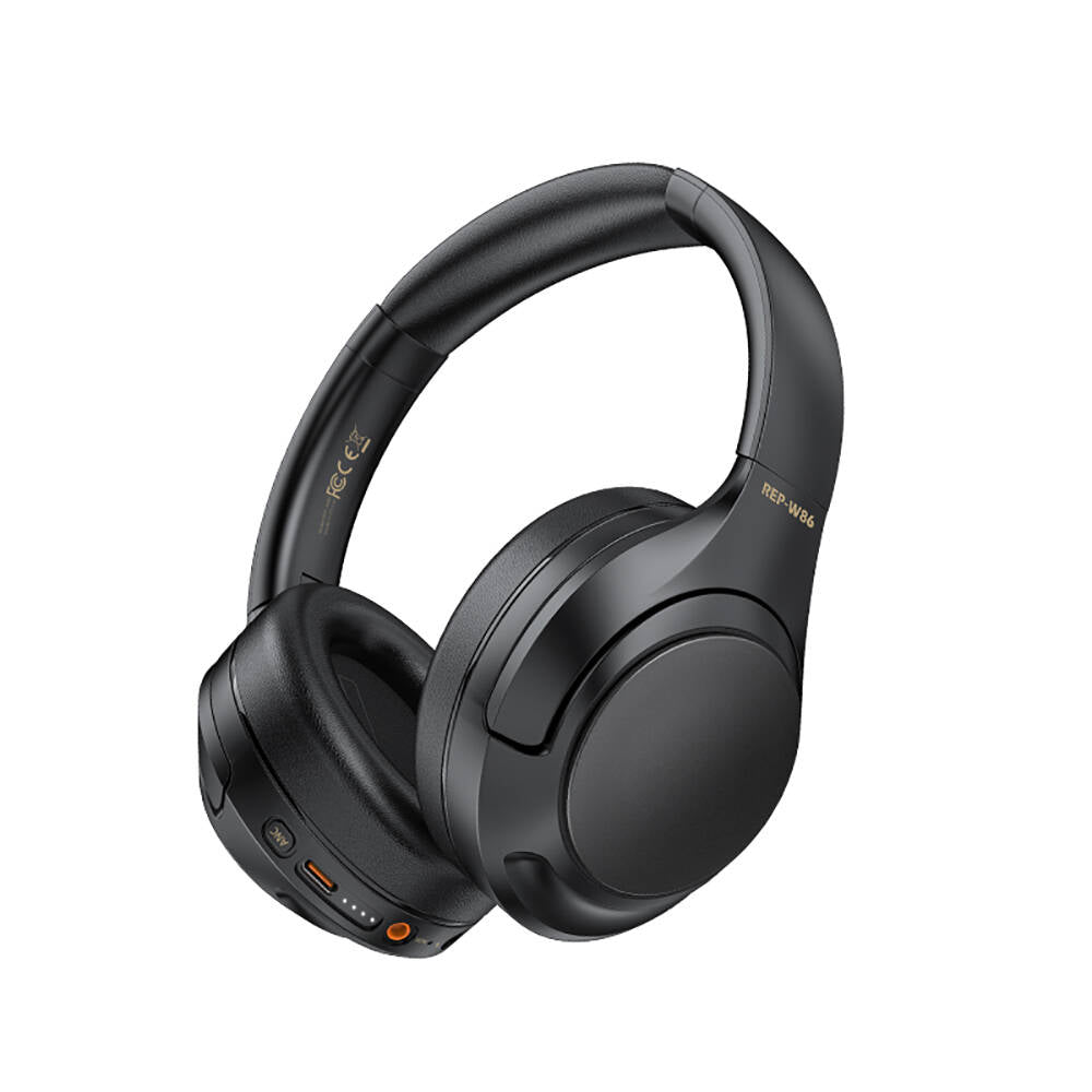 Recci REP-W86 ANC Özellikli Hi-Fi Ses Kaliteli Kulak Üstü Bluetooth v5.3 Kulaklık Siyah