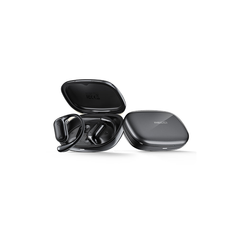 Recci REP-W92 OWS Wireless Hi-Fi Ses Kaliteli Bluetooth v5.3 Kulak İçi Kulaklık Siyah