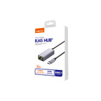 Recci RH10 RJ45 to Type-C Ethernet Dönüştürücü Kablo 100Mbps 80mm Gri