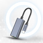 Recci RH10 RJ45 to Type-C Ethernet Dönüştürücü Kablo 100Mbps 80mm Gri