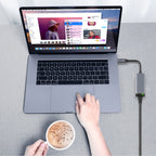 Recci RH10 RJ45 to Type-C Ethernet Dönüştürücü Kablo 100Mbps 80mm Gri