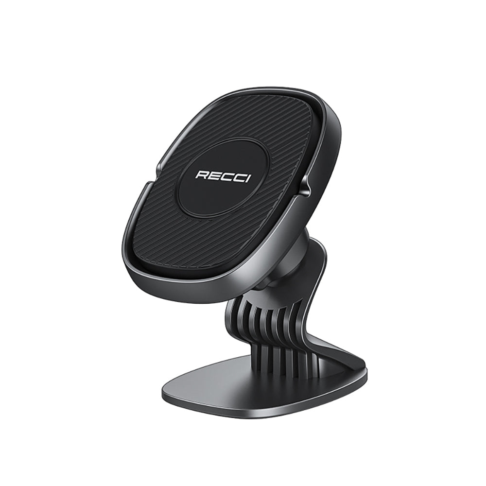Recci RHO-C18 Güçlü Magnetik 360 Derece Dönebilen Düz Zemin Araç Telefon Tutucu Siyah
