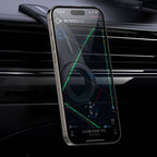 Recci RHO-C40 Magnetik M-safe Uyumlu Bükülebilen Eğimli ve Düz Zemin Araç Telefon Tutucu Siyah
