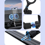 Recci RHO-C42 M-safe Magnetik 360° Dönebilen Havalandırma Tasarım Araç Telefon Tutucu Siyah