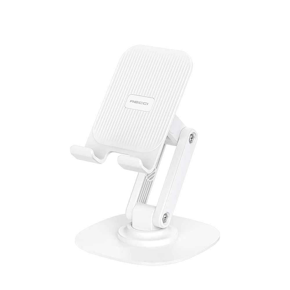 Recci RHO-M20 Ayarlanabilir Katlanabilir 360° Dönebilen Telefon ve Tablet Standı Beyaz