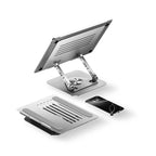 Recci RHO-M25 360 Derece Dönebilen Katlanabilir Laptop Standı Gri