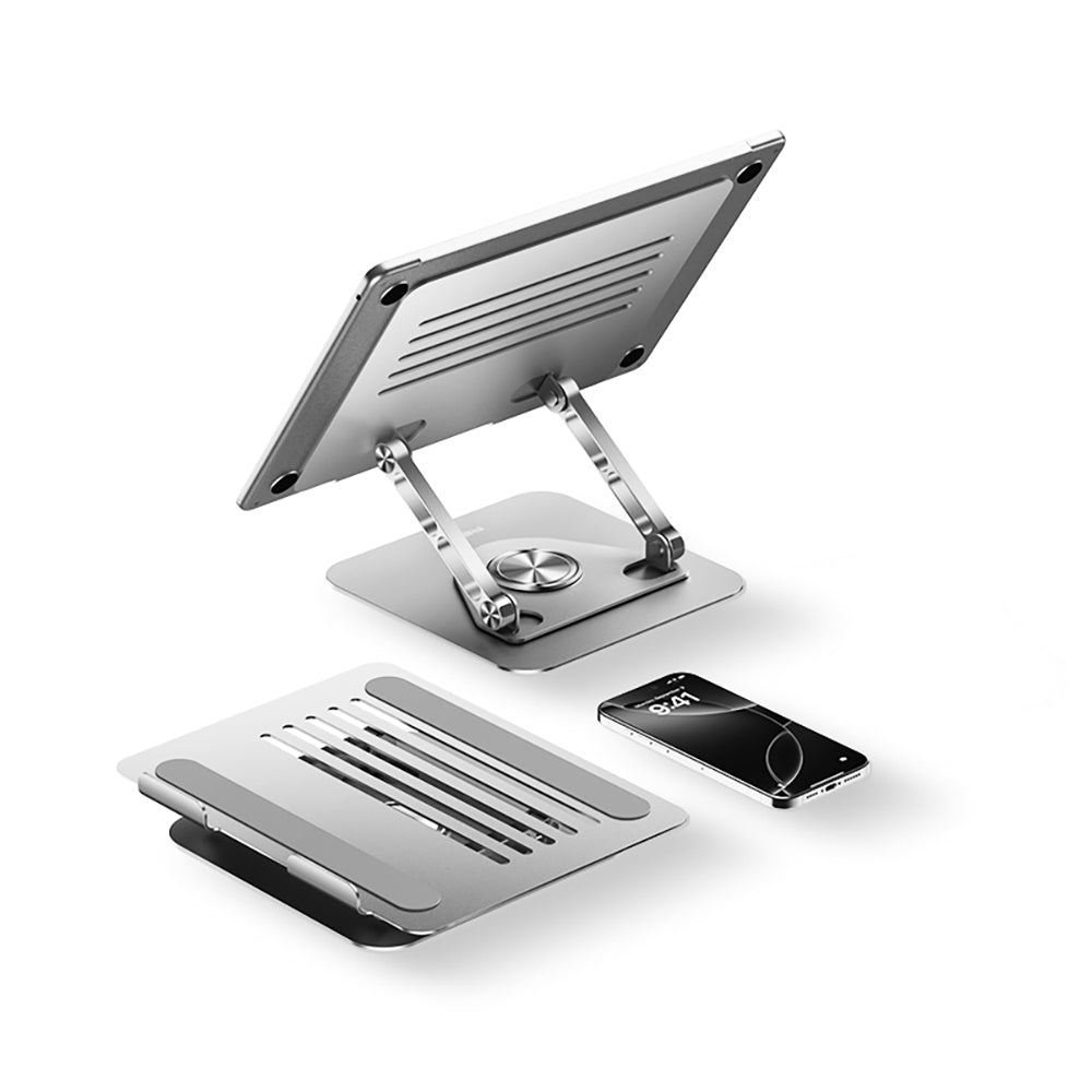 Recci RHO-M25 360 Derece Dönebilen Katlanabilir Laptop Standı Gri