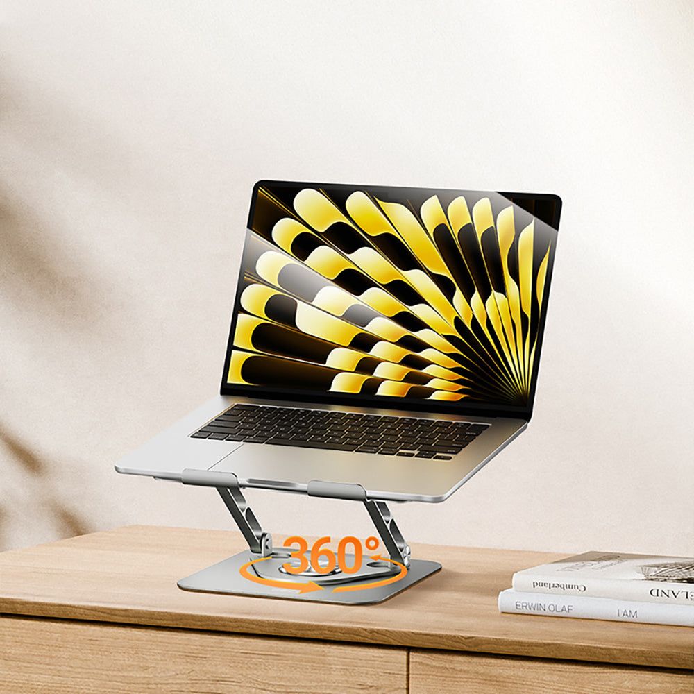 Recci RHO-M25 360 Derece Dönebilen Katlanabilir Laptop Standı Gri