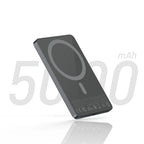 Recci RP33 PD 20W Ultra İnce Led Göstergeli Hızlı Şarj Özellikli Wireless Powerbank 15W 5000mAh Gri