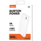 Recci RPB-N16C Ultra İnce Hızlı Şarj Özellikli Led Işık Göstergeli Wireless Powerbank 10000mAh Siyah