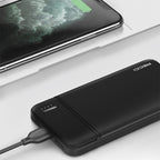 Recci RPB-N16C Ultra İnce Hızlı Şarj Özellikli Led Işık Göstergeli Wireless Powerbank 10000mAh Siyah