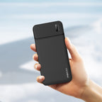 Recci RPB-N16C Ultra İnce Hızlı Şarj Özellikli Led Işık Göstergeli Wireless Powerbank 10000mAh Siyah