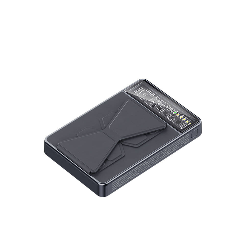Recci RPB-W19 Standlı M-safe Şarj Özellikli Powerbank 10.000mAh Siyah