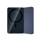 Recci RPB-W35 Ultra İnce PD 20W Hızlı Şarj Özellikli Wireless Powerbank 15W 5000mAh Mavi