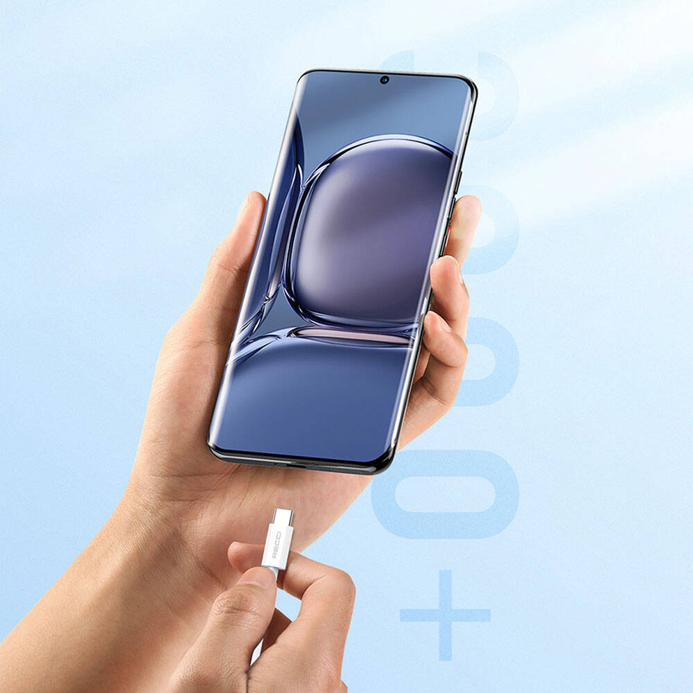 Recci RS06CL Type-C to Lightning PD 20W Hızlı Şarj Özellikli Data ve Şarj Kablosu 1M Beyaz