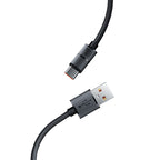 Recci RS08C Warrior Serisi 100W Hızlı Şarj Özellikli USB-A To Type-C Kablo 1.2M Gri