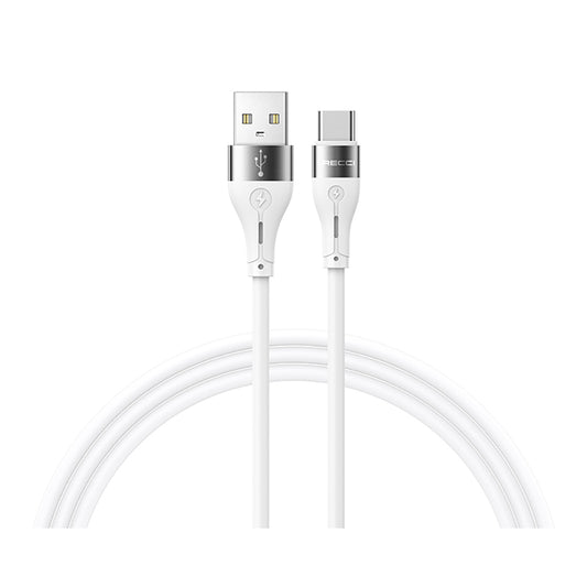 Recci RS11C Swift Serisi USB-A to Type-C 3A Hızlı Şarj Özellikli Data ve Şarj Kablosu 1M Beyaz