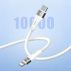 Recci RS11CL Type-C to Lightning PD Hızlı Şarj Özellikli Data ve Şarj Kablosu 20W 1M Beyaz