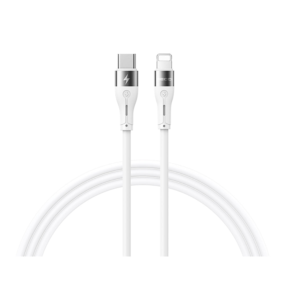 Recci RS11CL Type-C to Lightning PD Hızlı Şarj Özellikli Data ve Şarj Kablosu 20W 1M Beyaz