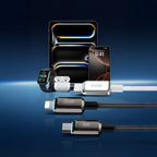 Recci RS42C Lamp Display Serisi USB-A to Type-C 100W Hızlı Şarj Özellikli Data ve Şarj Kablosu 1.5M Gümüş