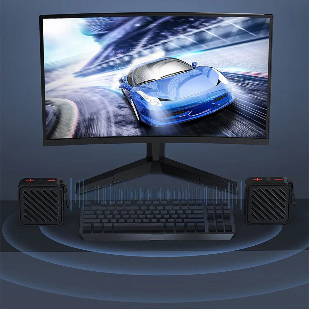 Recci RSK-W33 Mocca Serisi TF/AUX/USB Askılı Akıllı Wireless Bluetooth 5.3 Speaker Hoparlör Mavi