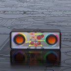 Recci RSK-W38 Space Station Serisi RGB Led Işıklı Bluetooth Hoparlör FM Radio Özellikli Beyaz