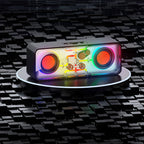 Recci RSK-W38 Space Station Serisi RGB Led Işıklı Bluetooth Hoparlör FM Radio Özellikli Beyaz