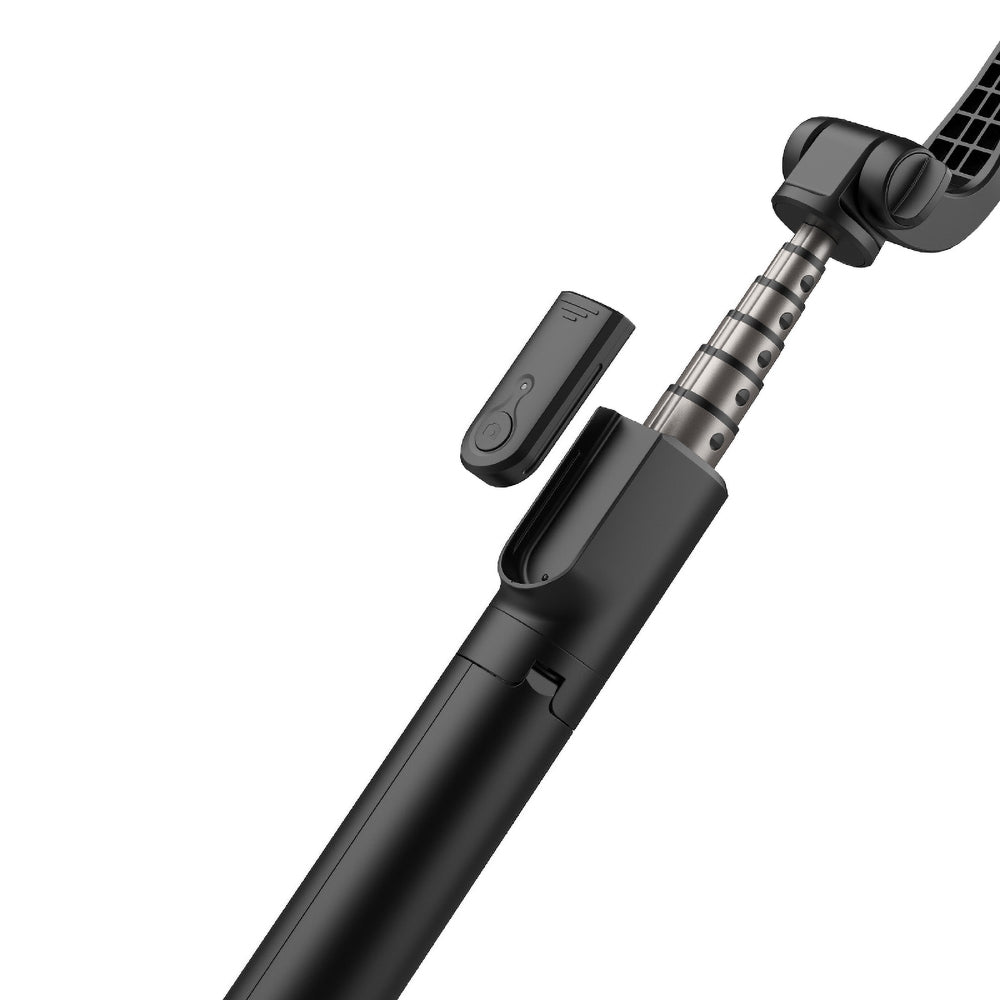 Recci RSS-W02 Bluetooth 5.0 Uzaktan Kumandalı Çok Fonksiyonlu Selfie Çubuğu Siyah