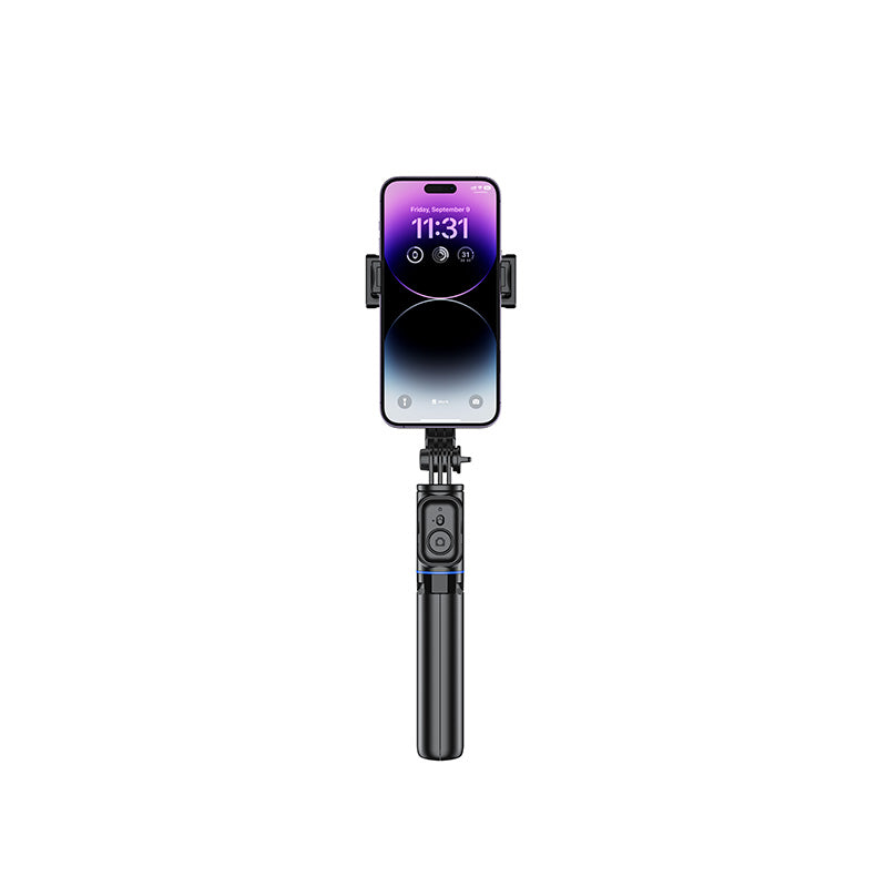 Recci RSS-W03 Bluetooth 5.0 Uzaktan Kumandalı Çok Fonksiyonlu Selfie Çubuğu Siyah