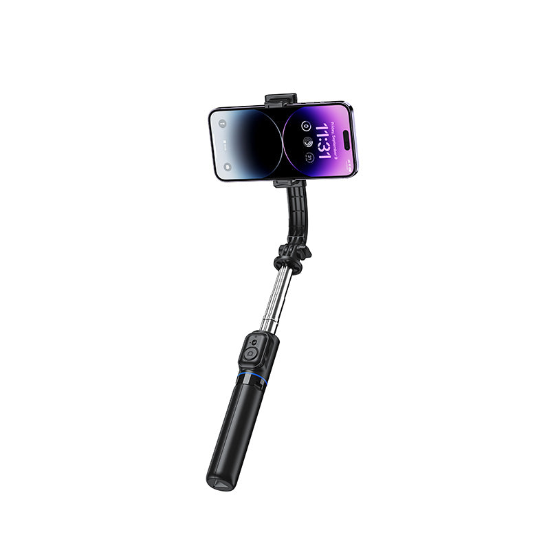 Recci RSS-W03 Bluetooth 5.0 Uzaktan Kumandalı Çok Fonksiyonlu Selfie Çubuğu Siyah