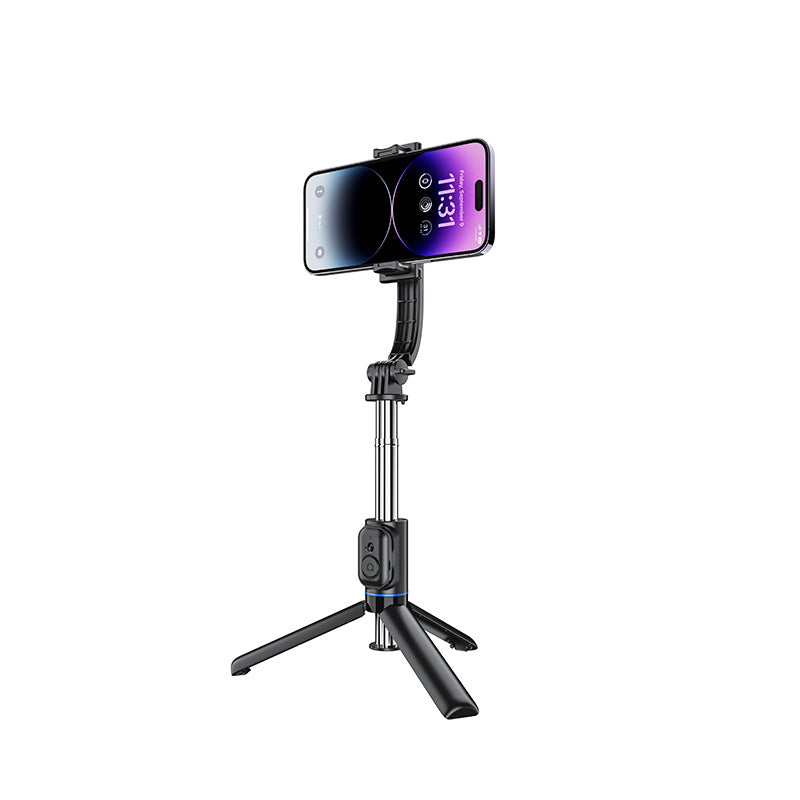 Recci RSS-W03 Bluetooth 5.0 Uzaktan Kumandalı Çok Fonksiyonlu Selfie Çubuğu Siyah