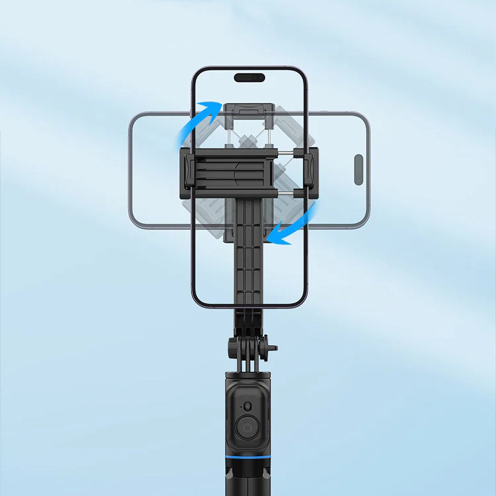 Recci RSS-W03 Bluetooth 5.0 Uzaktan Kumandalı Çok Fonksiyonlu Selfie Çubuğu Siyah