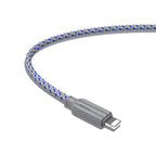 Recci RTC-N23L 2.4A Hızlı Şarj Özellikli Lightning to USB-A Kablo 1M Mavi