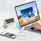 Recci RTC-P09CC Silicone Serisi 65W Hızlı Şarj Özellikli Type-C To Type-C PD Kablo 1.5M Beyaz