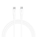 Recci RTC-P09CC Silicone Serisi 65W Hızlı Şarj Özellikli Type-C To Type-C PD Kablo 1.5M Beyaz
