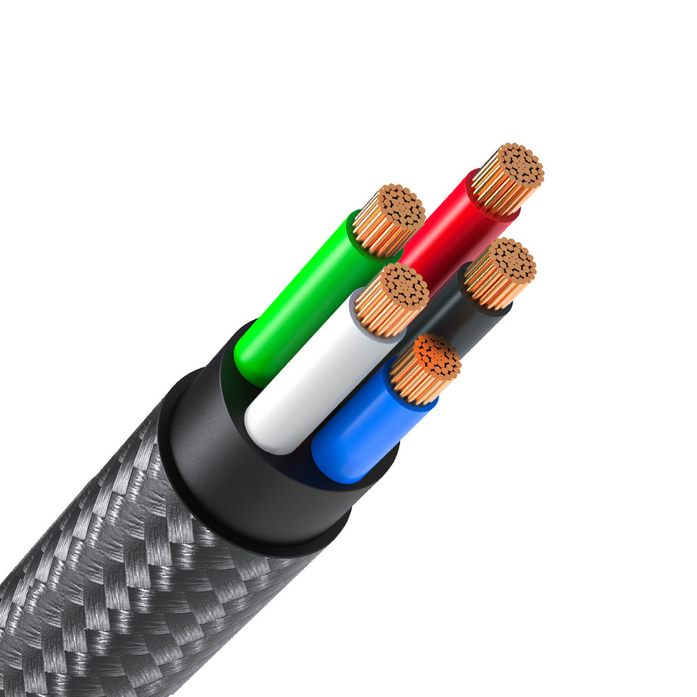 Recci RTC-P21C Ghost Serisi 66W 6A Hızlı Şarj Özellikli USB-A To Type-C Kablo 1.2M Siyah