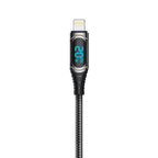 Recci RTC-P21CLPD Ghost Serisi 20W Hızlı Şarj Özellikli Type-C To Lightning PD Kablo 1.2M Siyah