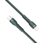 Recci RTC-P35CL Hızlı Şarj Özellikli 100cm Type-C to Lightning Kablo Yeşil