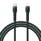 Recci RTC-P35CL Hızlı Şarj Özellikli 100cm Type-C to Lightning Kablo Yeşil