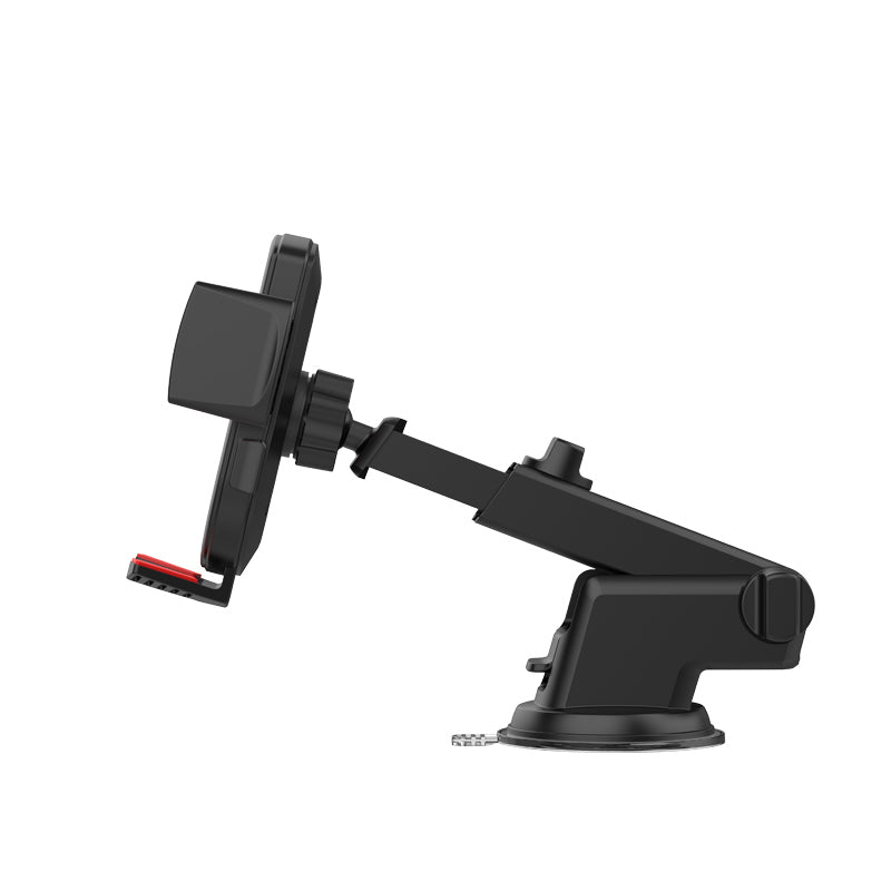 Recci RZ02 Otomatik Mekanizmalı Uzatılabilir Teleskopik Vantuzlu Tasarım Araç Telefon Tutucu Siyah